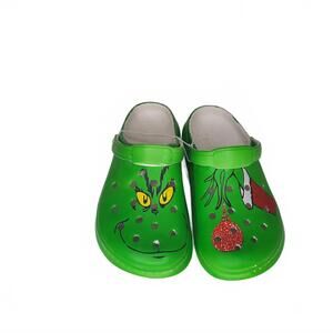 NWOT Green The Grinch Themed Christmas Clogs Size 44-45  Men's 11.5/12